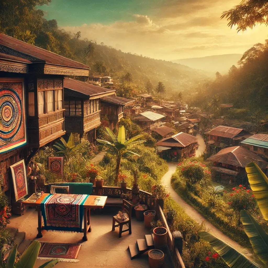 Lumban, Laguna — the embroidery capital of the Philippines, where Barong Tagalog artisans have crafted fine needlework for generations.